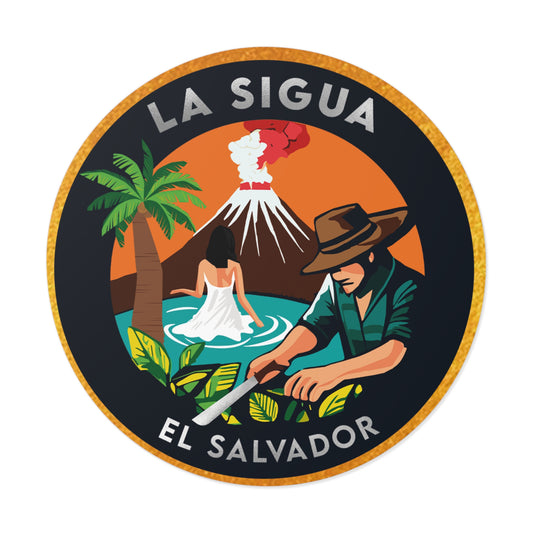 Vinyl Stickers - La Sigua Logo Orange Background